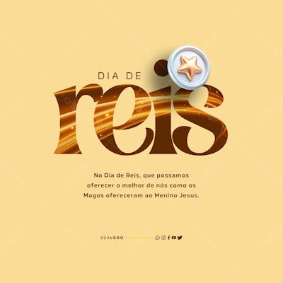 Social Media Dia De Reis Oferecer O Melhor
