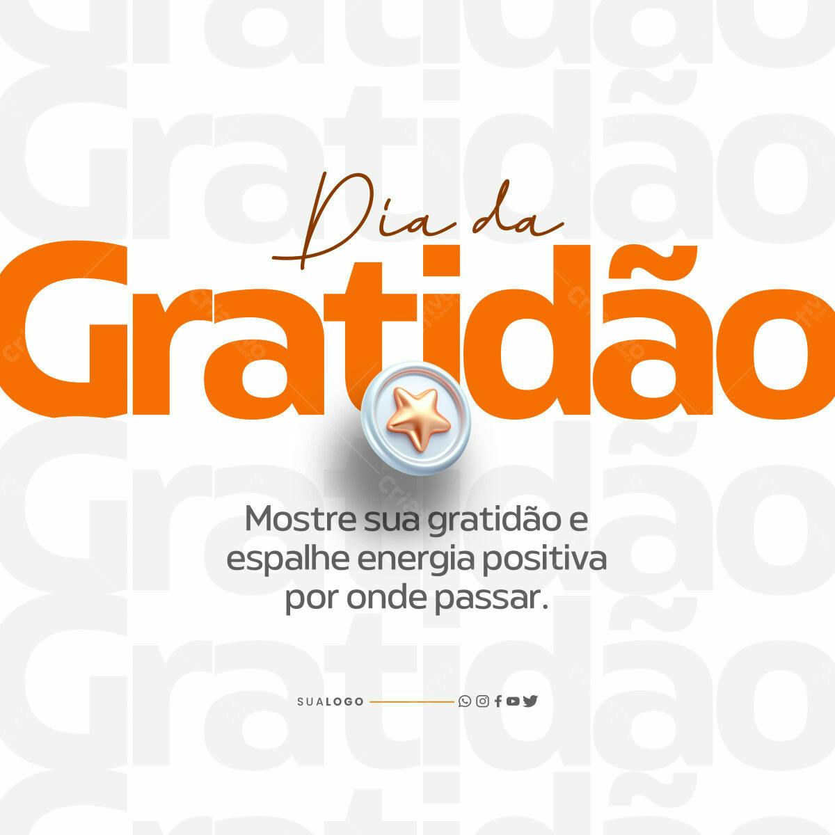Postagem Dia da Gratidão PSD Editável