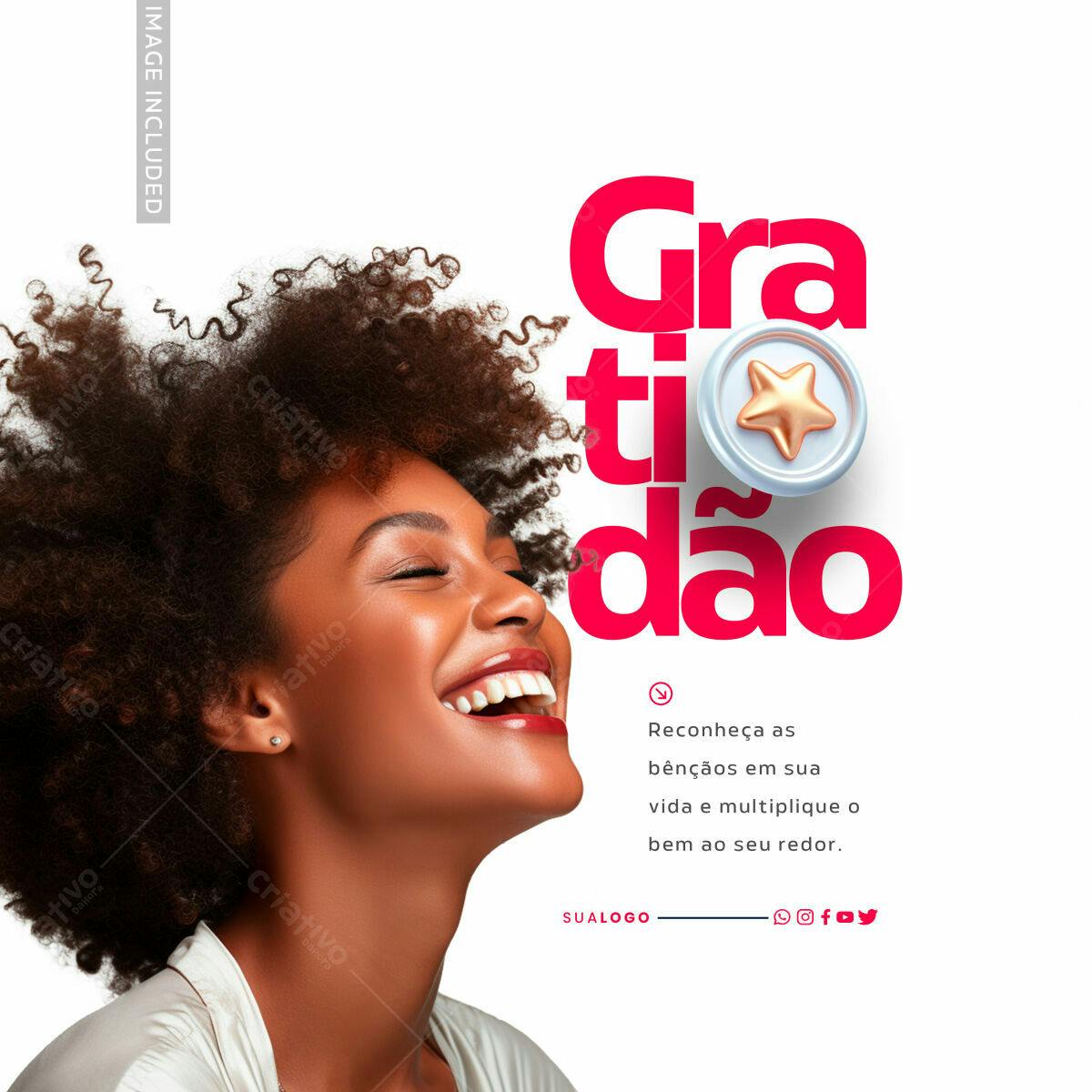Postagem Dia de Ação de Graças PSD Editável
