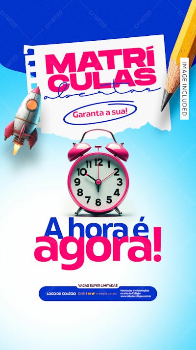 Story Matrículas Abertas A Hora É Agora