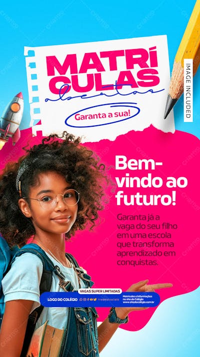 Story Matrículas Abertas Bem Vindo Ao Futuro