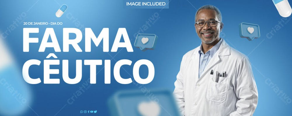 Dia Do Farmaceutico Homem Negro De Jaleco Branco 5000X 2000