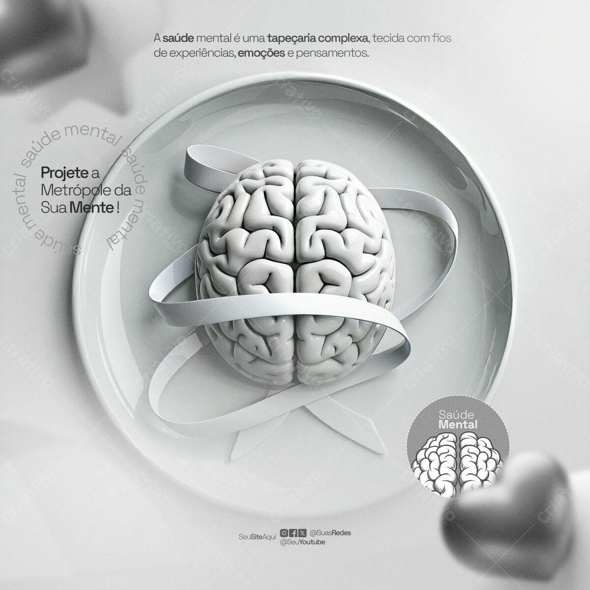 Flyer Saúde Mental PSD Editável