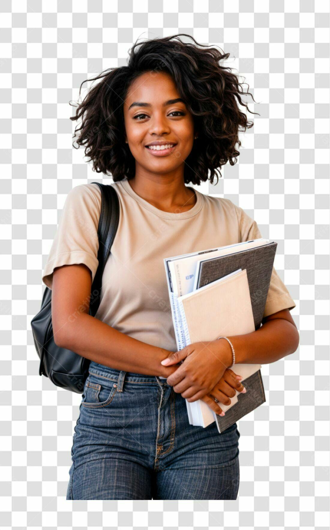 Imagem PNG com fundo transparente Estudante Afro-americana