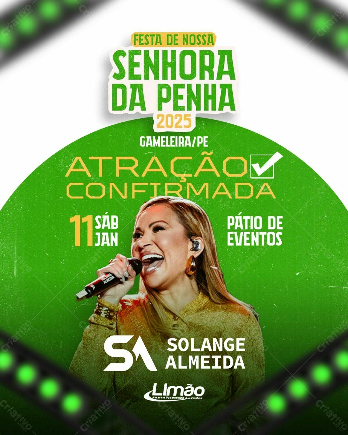 Flyer Festa Nossa Senhora da Penha 2025 PSD Editável