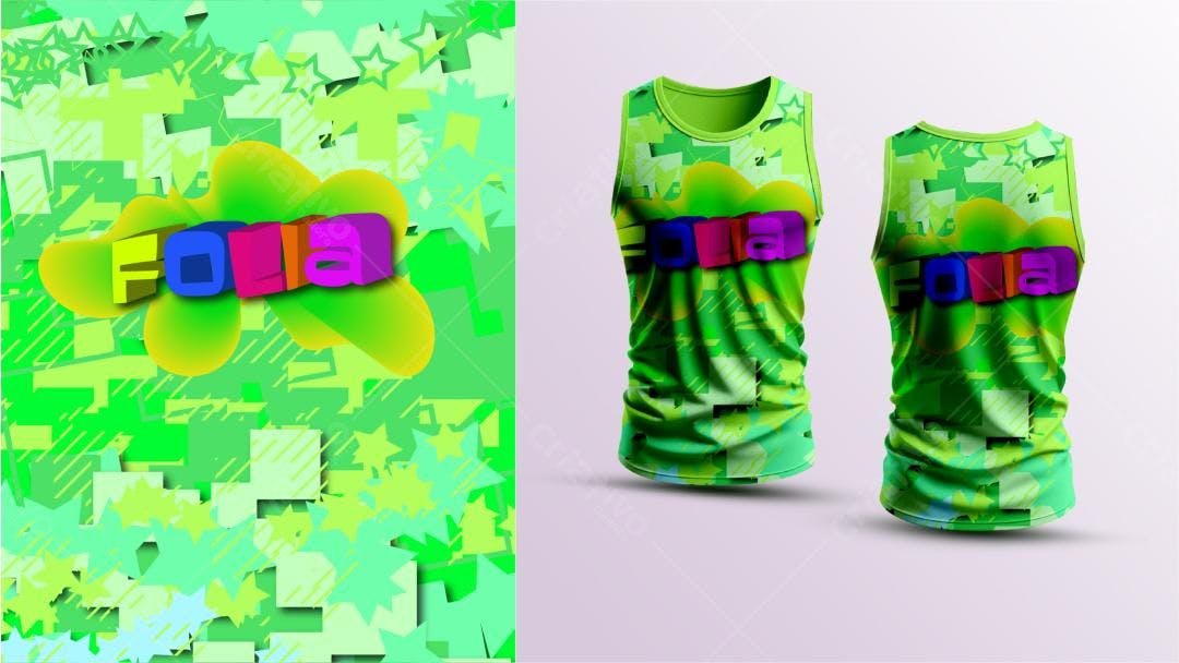 Padrão vetorial verde com tema folia