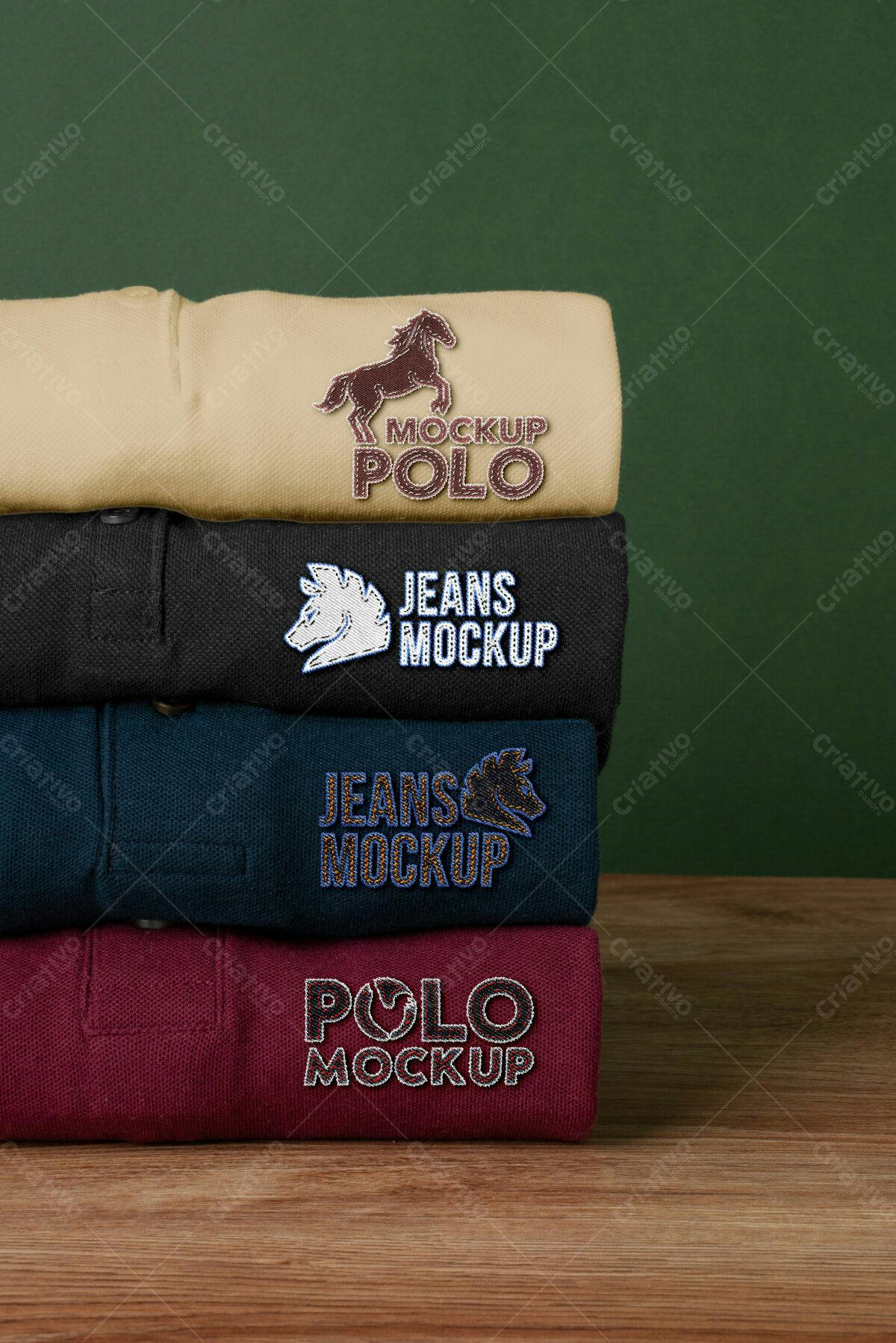 Mockup Camiseta Polo PSD Editável