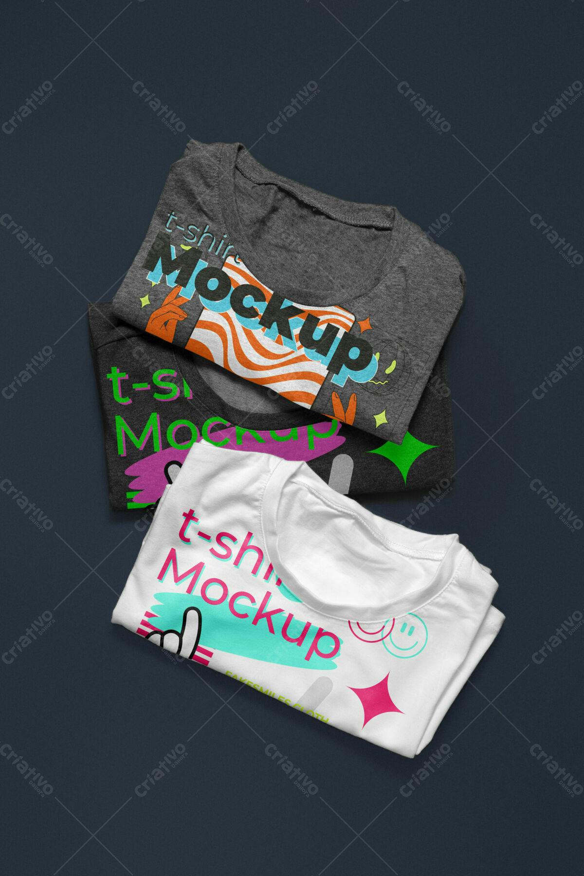 Mockup Camiseta com Design Moderno PSD Editável