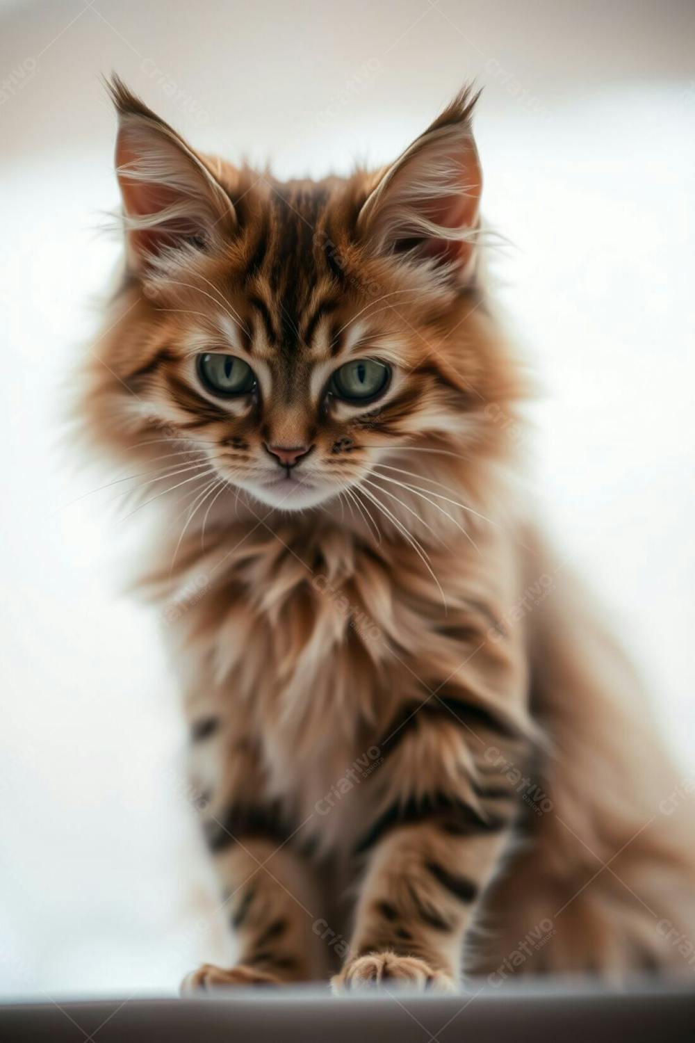 A Full Hd Realistic Image Of A Cute And Fluffy Pet Cat, Graceful And Elegant, With Refined Features. The Image Is In A Soft Cinematic Haze, Utilizing Natural Earth Tones Like Browns And Beiges, With Muted Colors