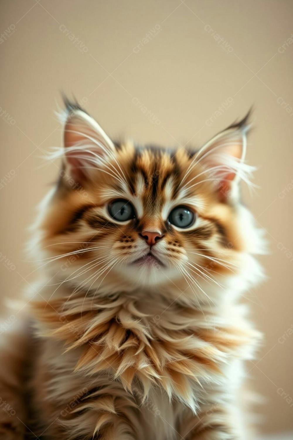 A Fullhd Photorealistic Image Of A Cute And Fluffy Pet Cat, Graceful And Elegant With Refined Features. The Image Uses Long Exposure Photography, Showcasing Soft Cinematic Haze In Natural Earth Tones Of Browns And B