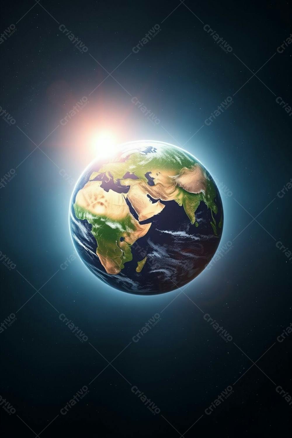 High Resolution Stock Photo Planeta Terra Centered In A High Key, Ethereal Composition. Spiritual And Mystical Vibe Emphasized Through A Soft, Glowing Light Aura. Professional And Commercial Quality, High Detail