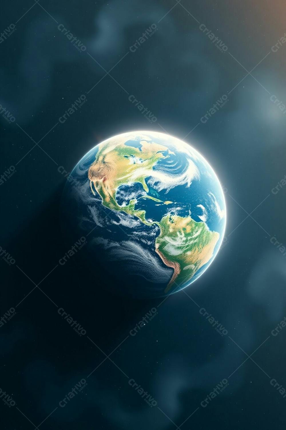 High Resolution Stock Photo Planeta Terra Centered In A High Key, Ethereal Composition. Spiritual And Mystical Vibe Emphasized Through A Soft, Glowing Light Aura. Professional And Commercial Quality, High Detail