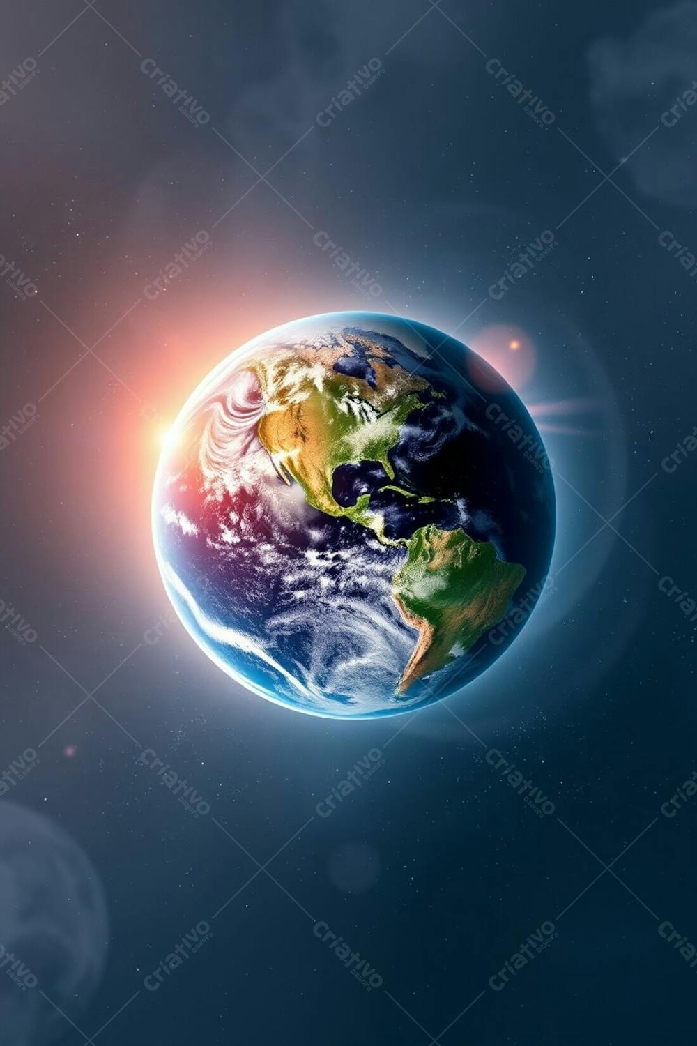 High Resolution Stock Photo Planeta Terra Centered In A High Key, Ethereal Composition. Spiritual And Mystical Vibe Emphasized Through A Soft, Glowing Light Aura. Professional And Commercial Quality, High Detail