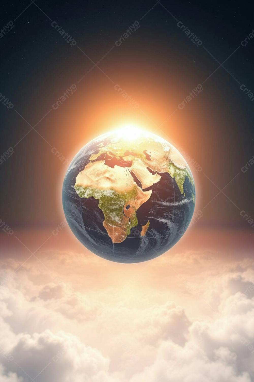 High Resolution Stock Photo Planeta Terra Centered In A High Key, Ethereal Composition. Spiritual And Mystical Vibe Emphasized Through A Soft, Glowing Light Aura. Professional And Commercial Quality, High Detail