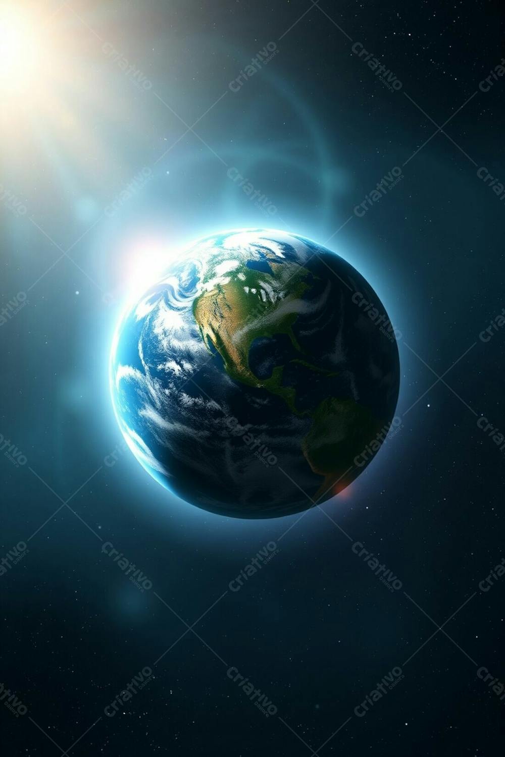 High Resolution Stock Photo Planeta Terra Centered In A High Key, Ethereal Composition. Spiritual And Mystical Vibe Emphasized Through A Soft, Glowing Light Aura. Professional And Commercial Quality, High Detail