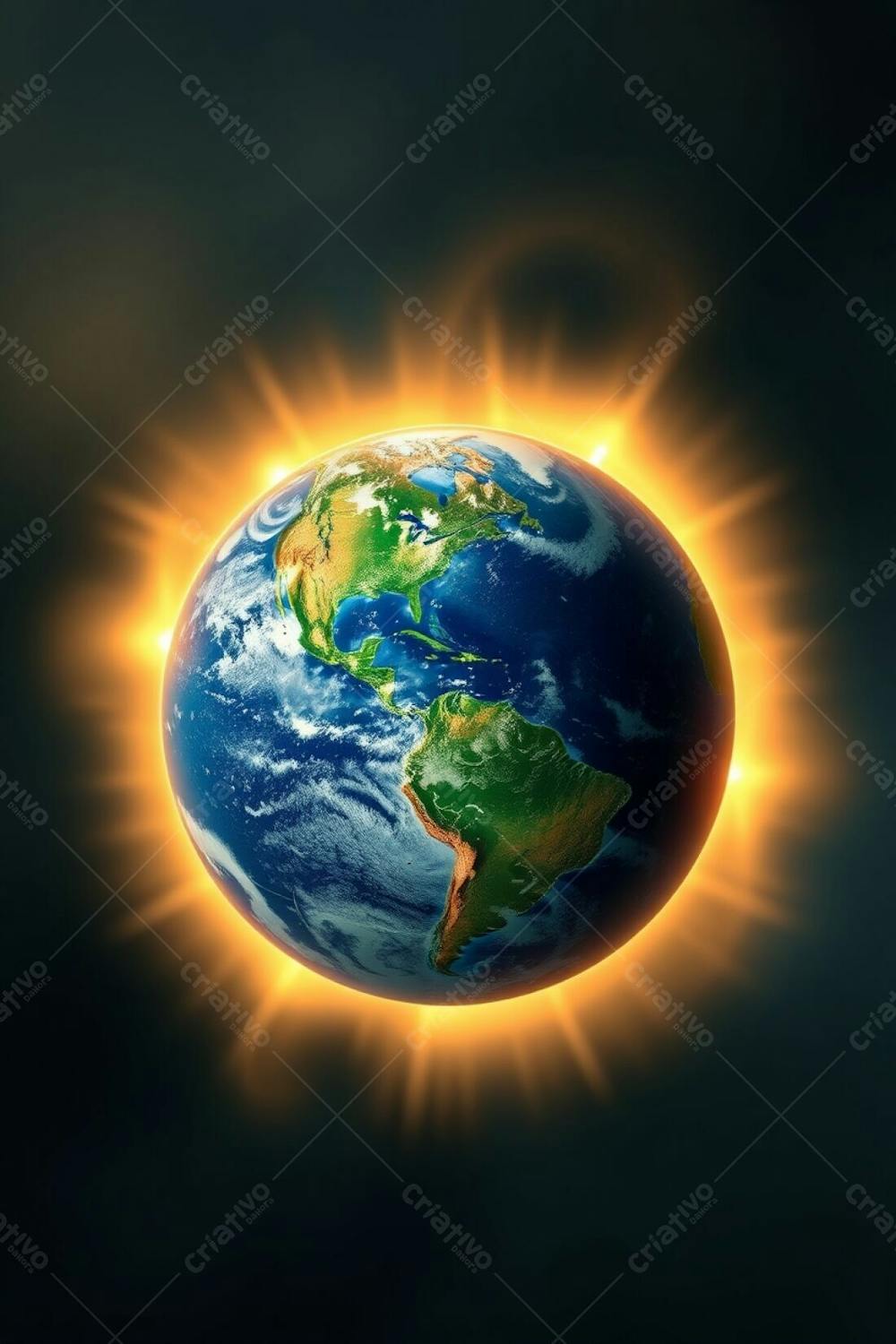 High Resolution Stock Photo Earth, Ethereal And Spiritual Vibe. Soft, Glowing Light Aura Surrounding The Planet. Mystical Feeling, Commercial Quality, Professional Lighting And Composition. Emphasis On Detail And Texture