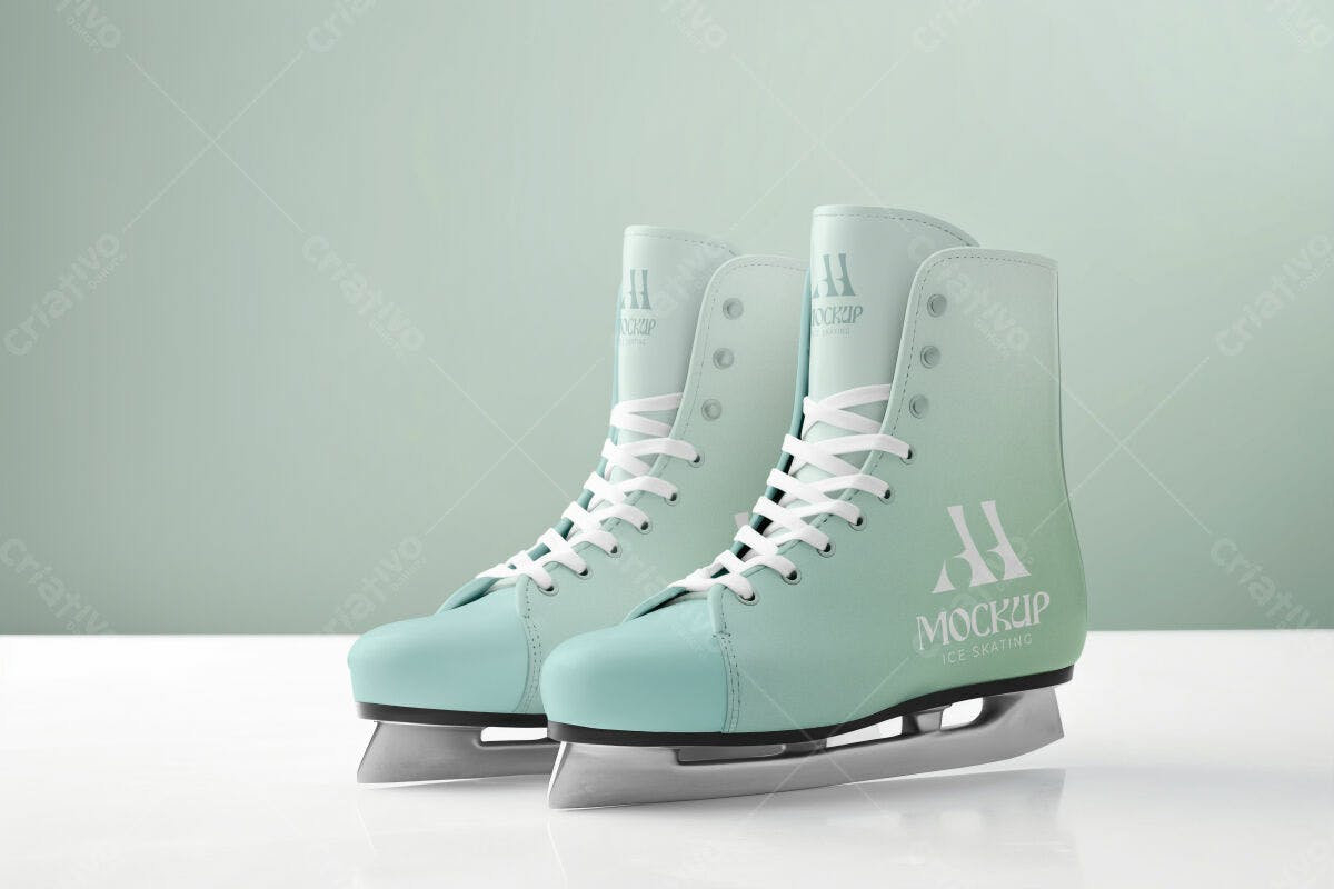 Mockup Patins de Gelo PSD Editável