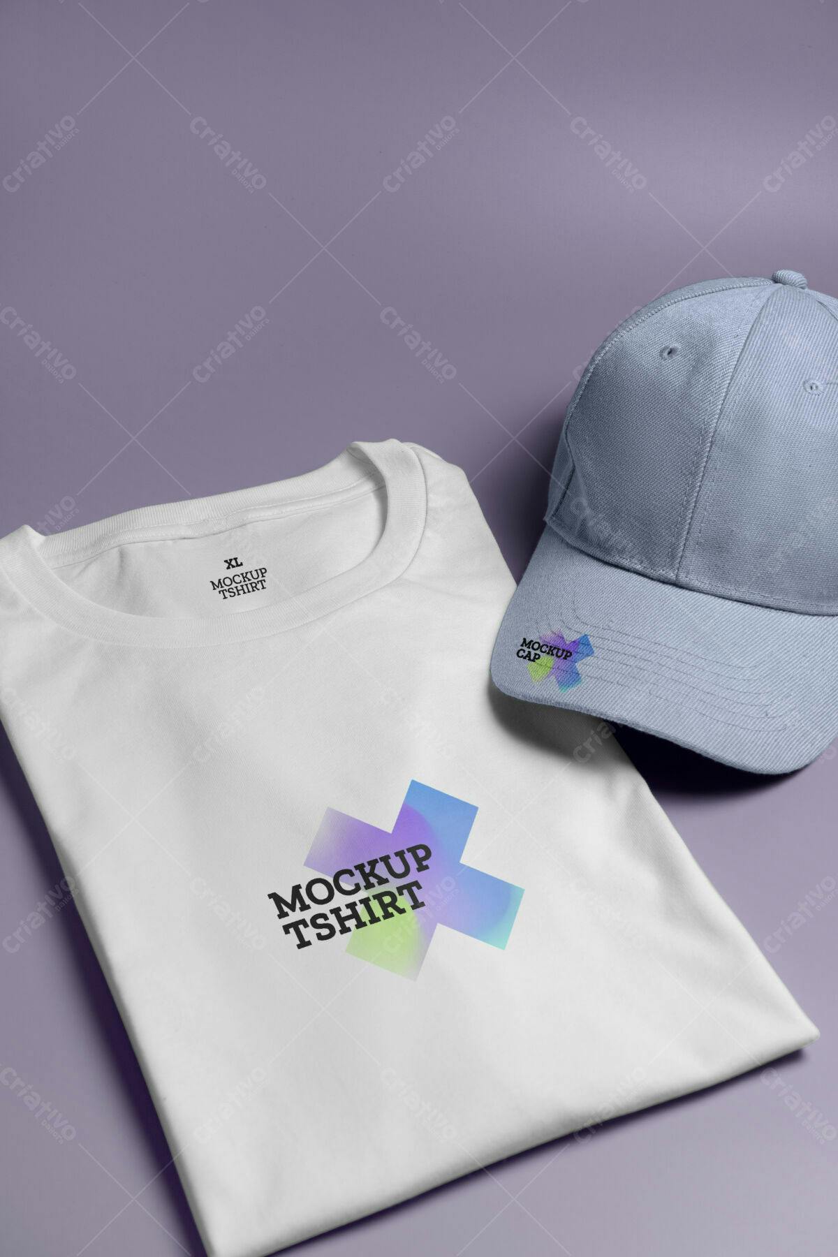 Mockup de Camiseta e Boné PSD Editável