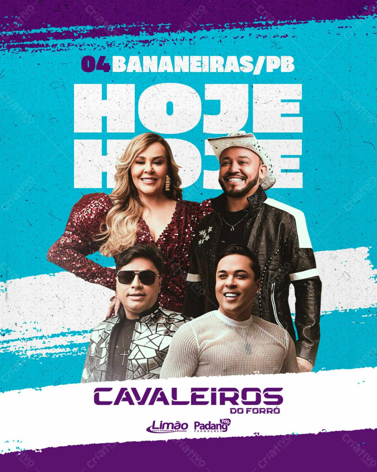 Flyer para Show Cavalheiros do Forró PSD Editável
