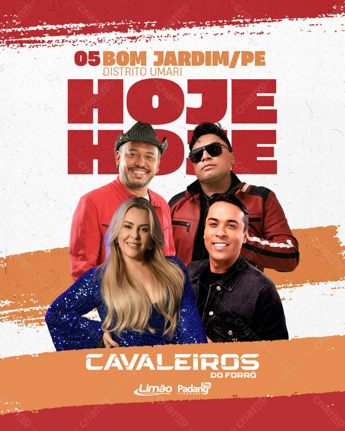 Flyer Evento Musical Cavaleiros do Forró PSD Editável