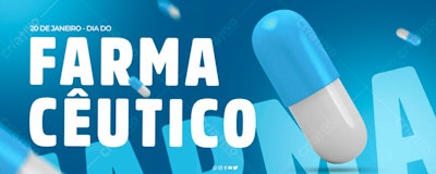 Banner Dia do Farmacêutico PSD Editável