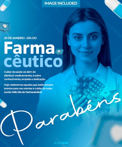 Postagem Dia do Farmacêutico PSD Editável