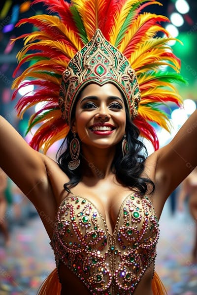 Musa Do Carnaval Mulher Feliz No Carnaval Imagem Em Png Fullhd 4K Gratis