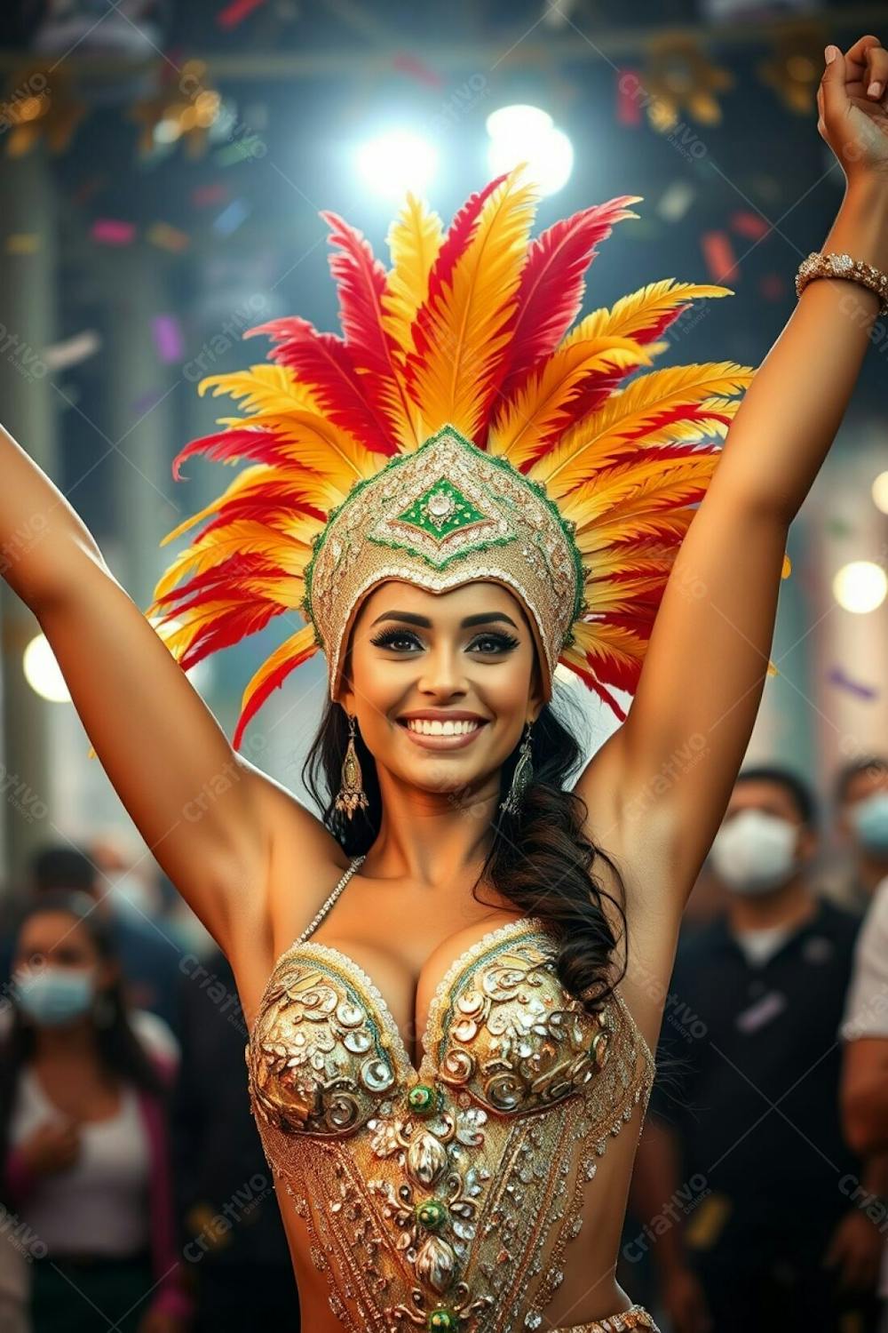 Musa Do Carnaval Mulher Feliz No Carnaval Imagem Em Png Fullhd 4K Gratis