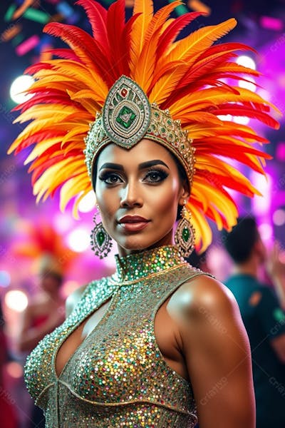 Musa Do Carnaval Mulher Feliz No Carnaval Imagem Em Png Fullhd 4K Gratis