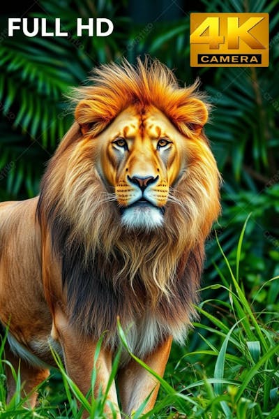 Foto Realista De Um Leão Na Selva Em Png Gratis Free 2025