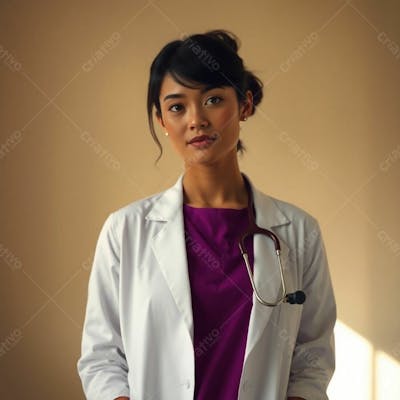 Imagem Png De Médico Vestindo Uniforme Roxo Janeiro Roxo