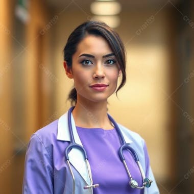 Imagem Png De Médico Vestindo Uniforme Roxo Janeiro Roxo