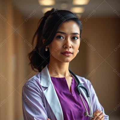 Imagem Png De Médico Vestindo Uniforme Roxo Janeiro Roxo