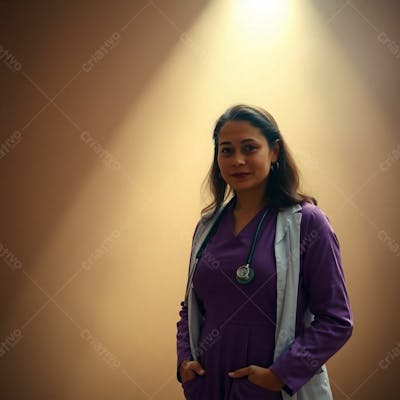 Imagem Png De Médico Vestindo Uniforme Roxo Janeiro Roxo