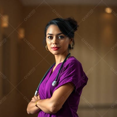 Imagem Png De Médico Vestindo Uniforme Roxo Janeiro Roxo