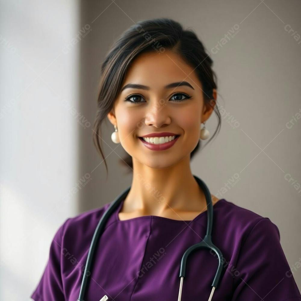 Imagem Png De Médico Vestindo Uniforme Roxo Janeiro Roxo