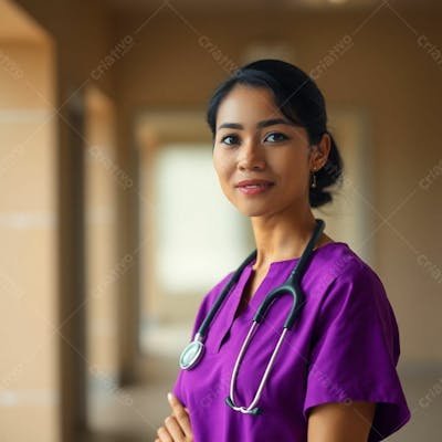 Imagem Png De Médico Vestindo Uniforme Roxo Janeiro Roxo