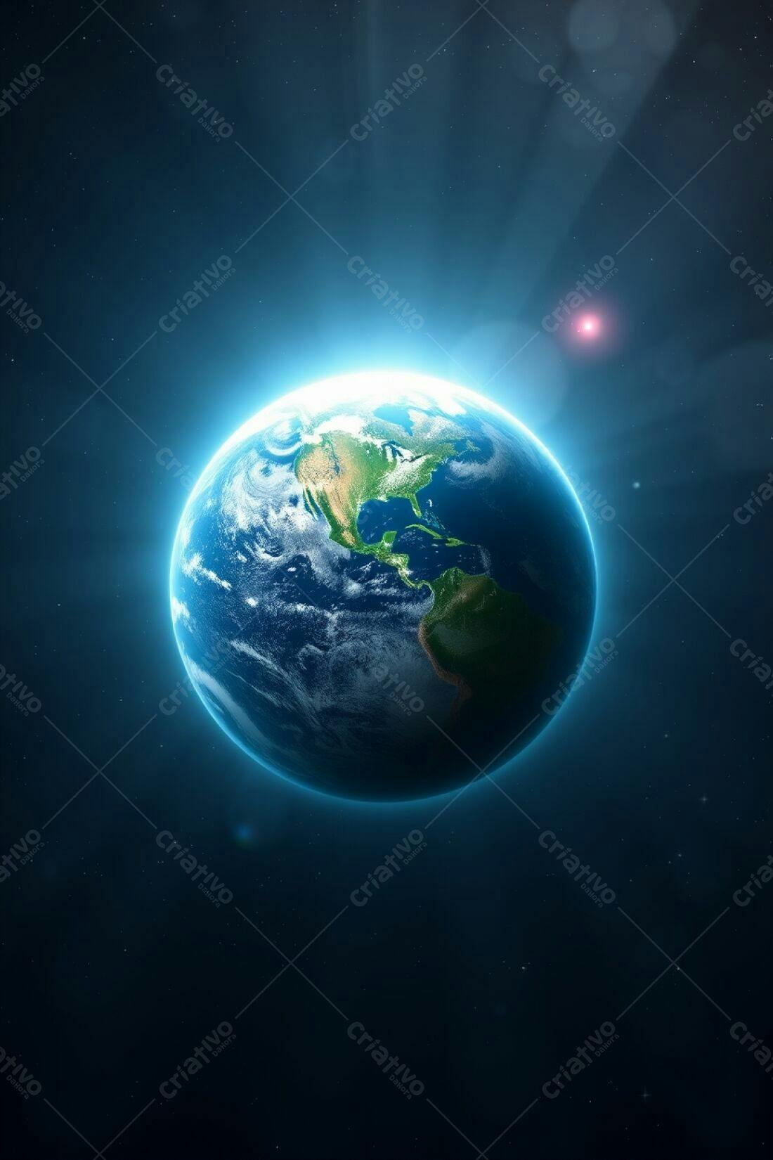 Planeta Terra vista do espaço