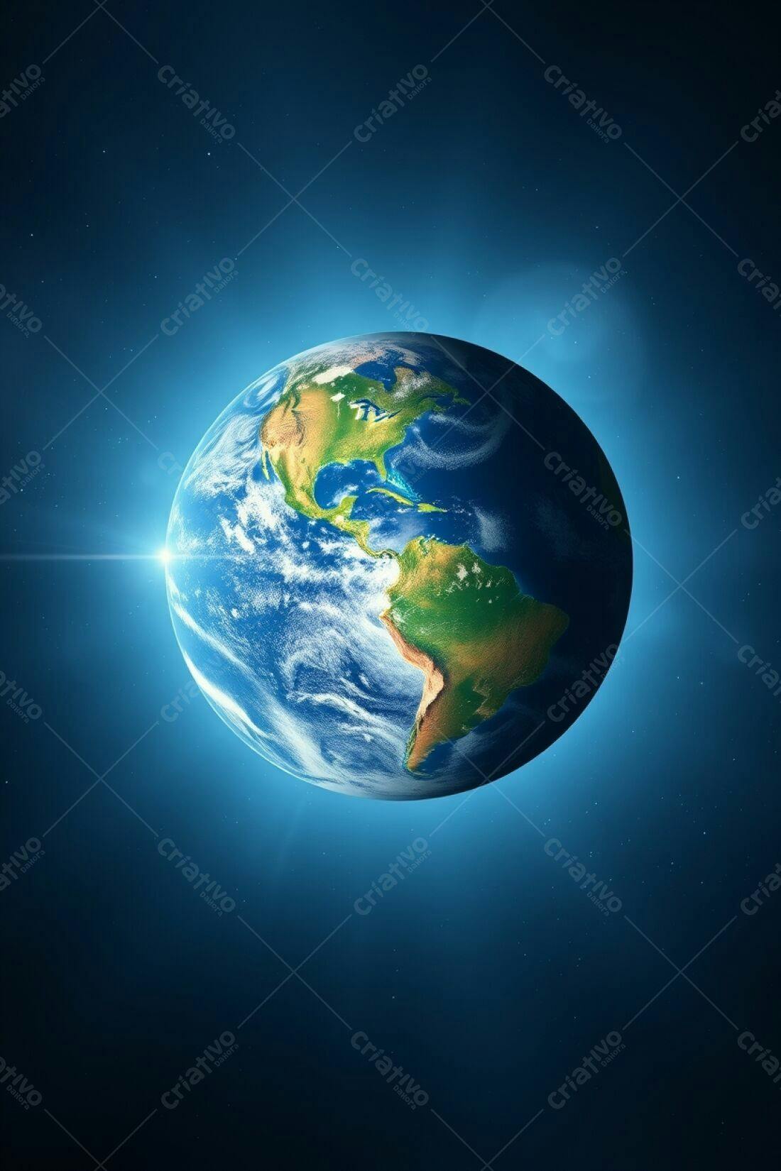 Planeta Terra vista do espaço