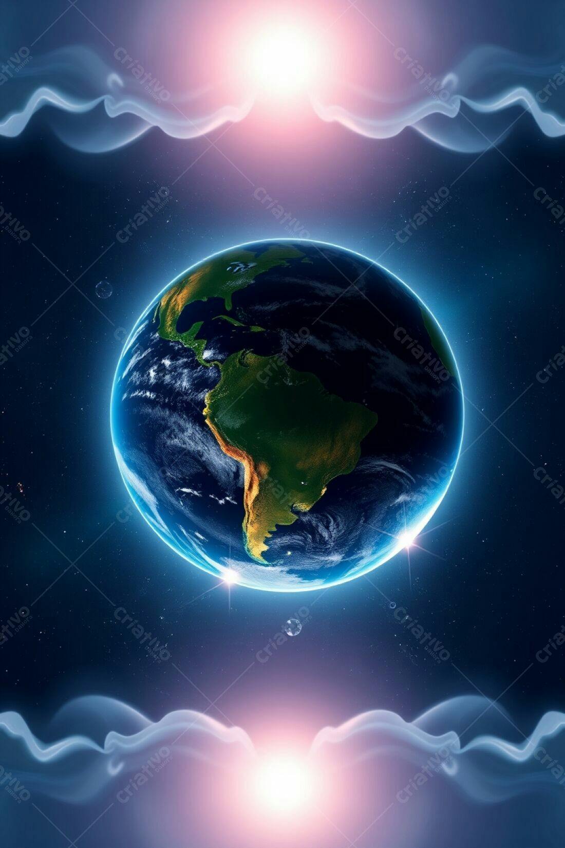 Planeta Terra vista do espaço