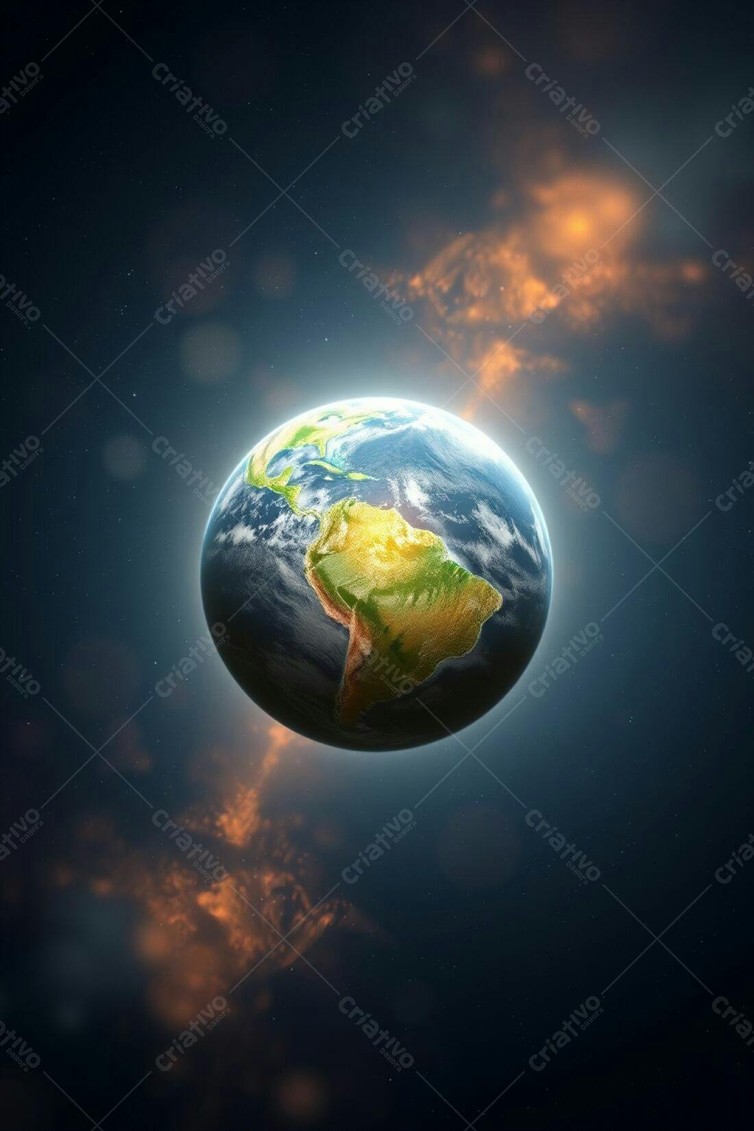 Planeta Terra vista do espaço