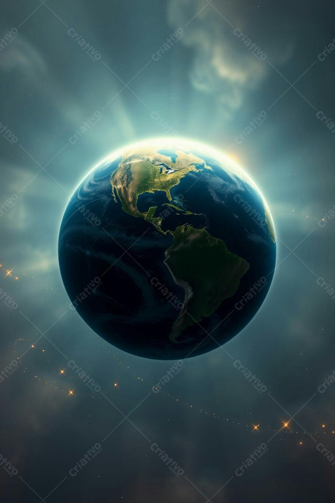 Planeta Terra vista do espaço
