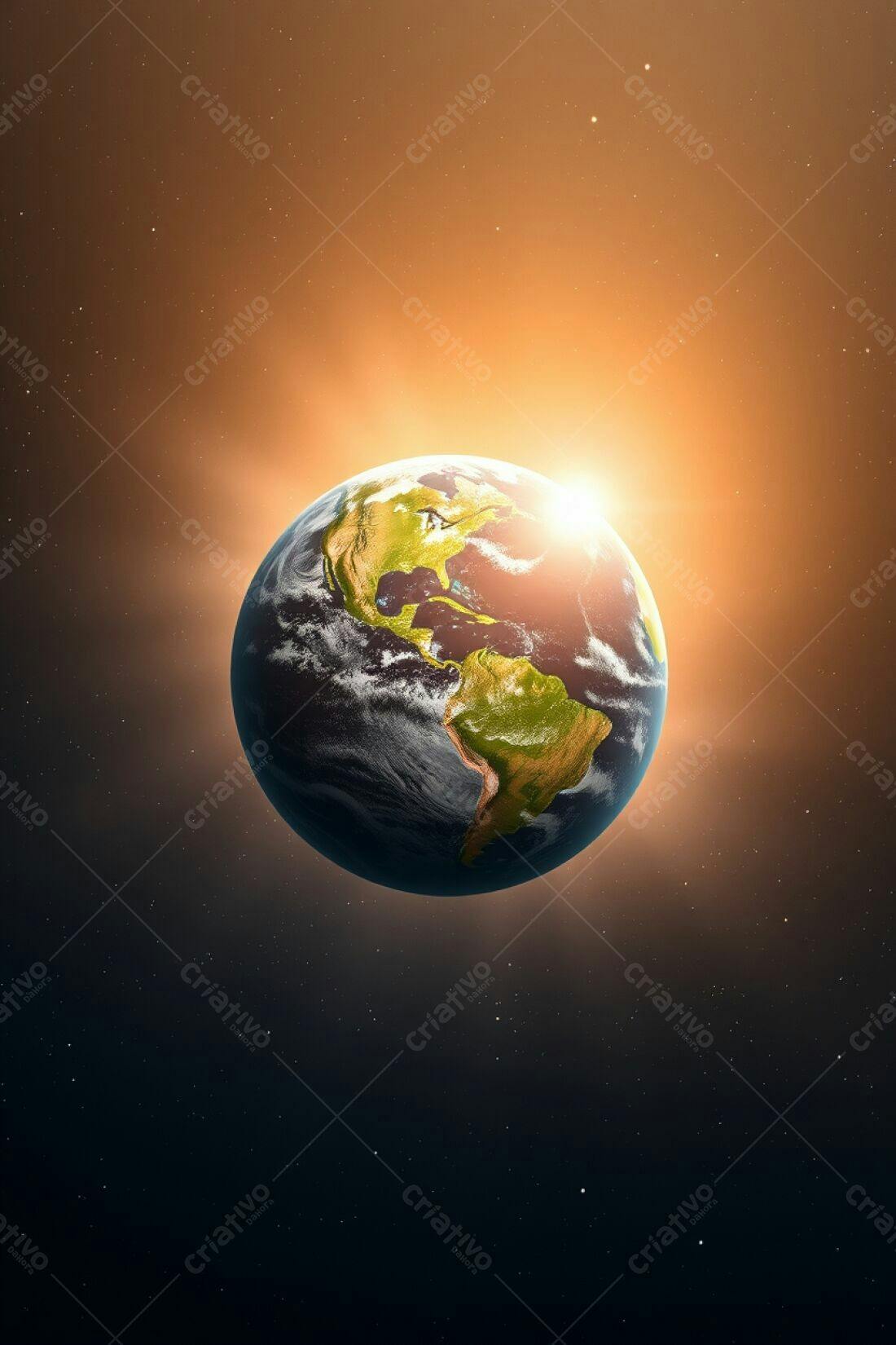 Planeta Terra nascido do sol