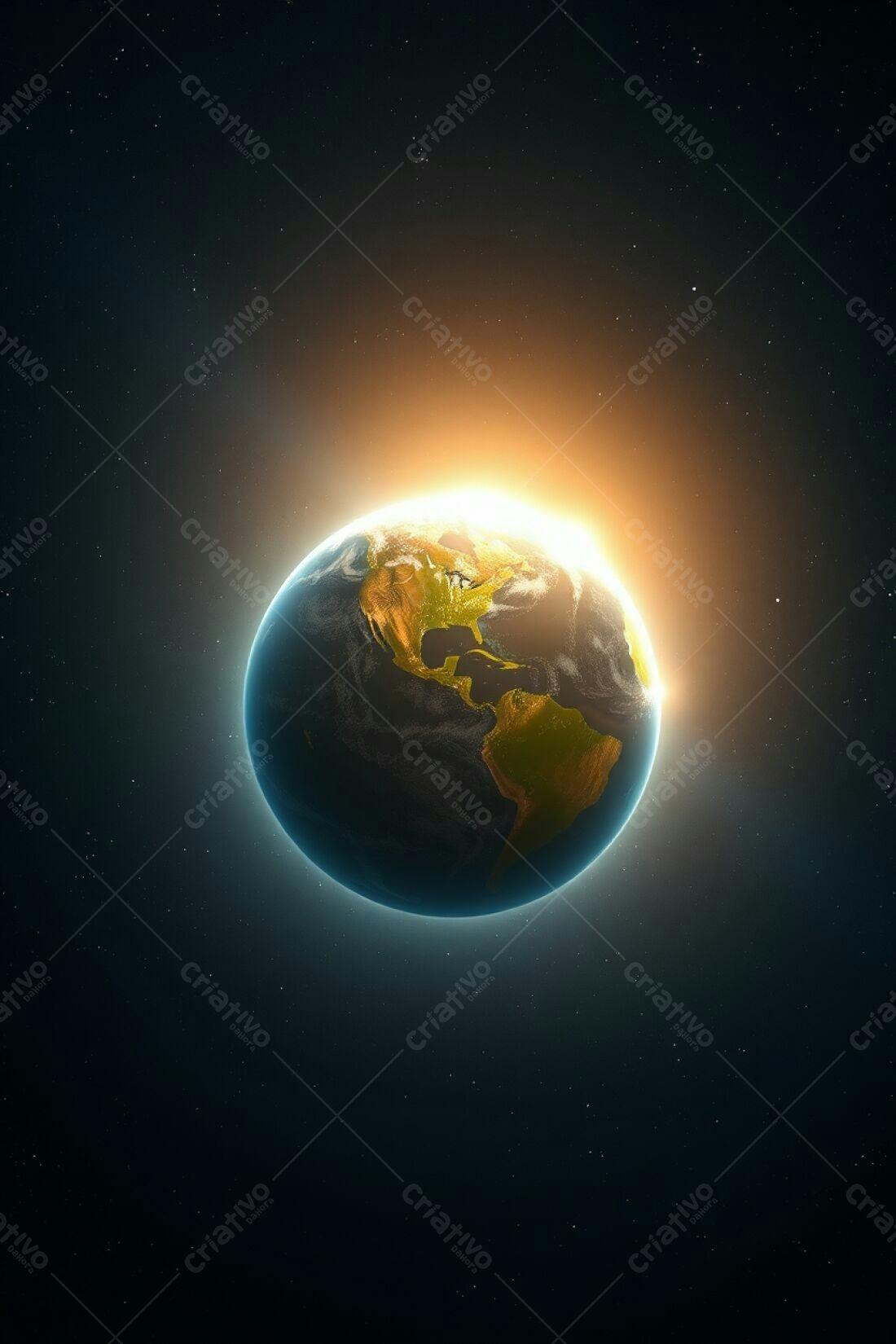 Planeta Terra amanhecer espacial