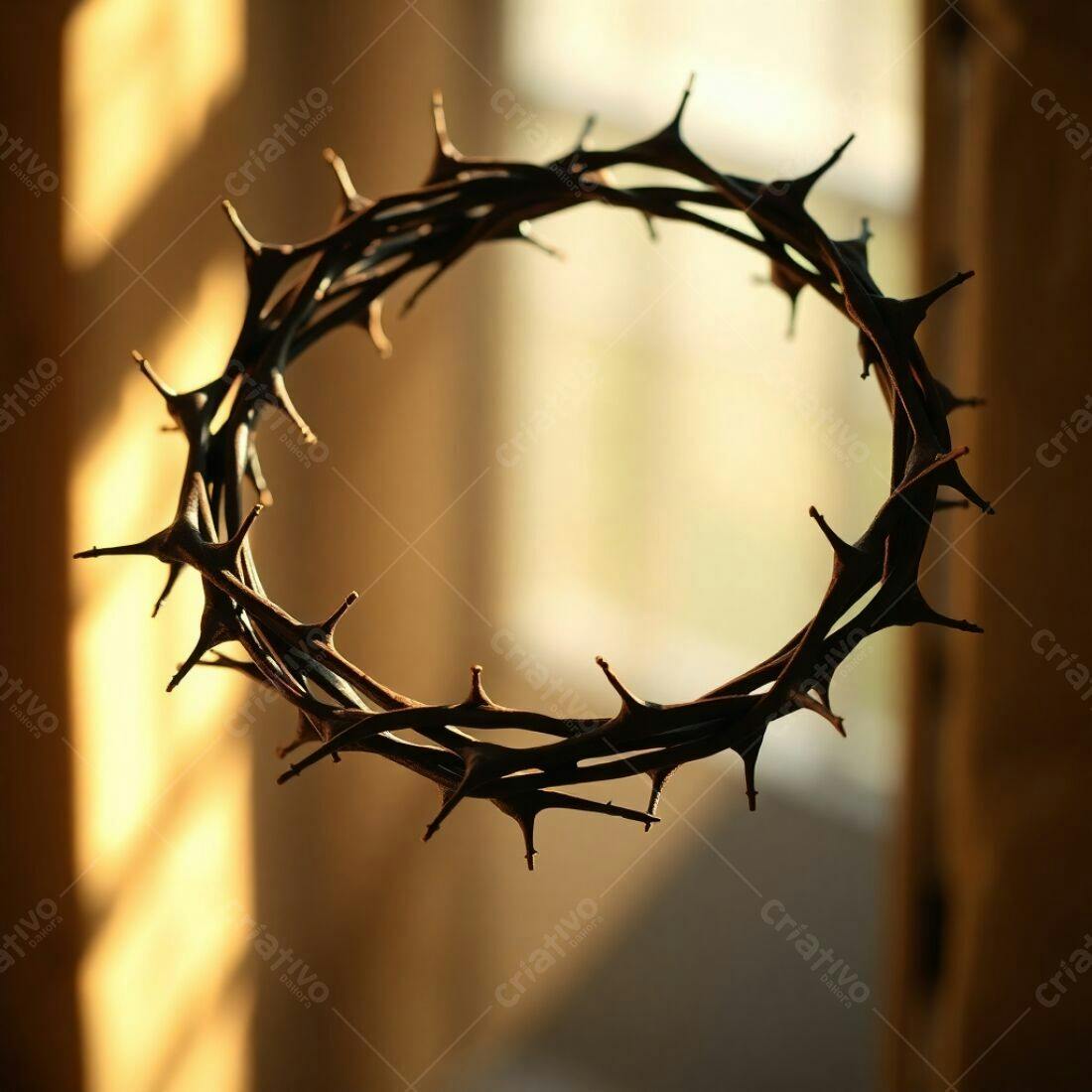 Coroa de Espinhos em fundo claro