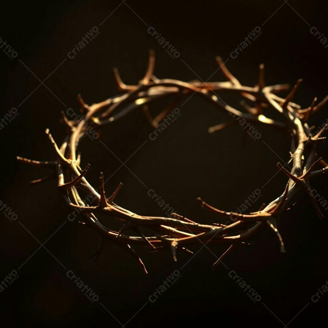 Coroa de Espinhos Detalhe Luz Baixa