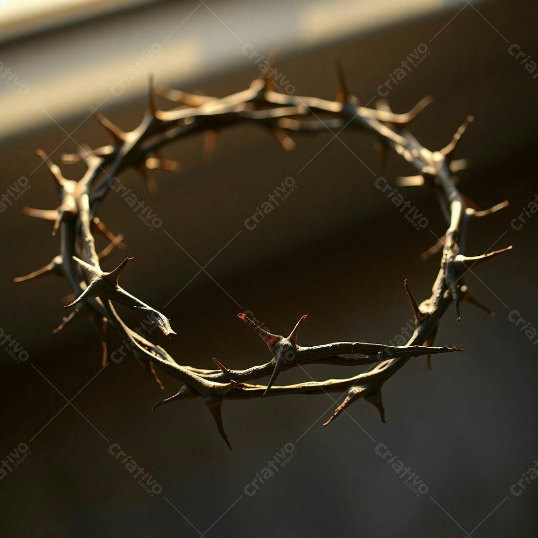 Coroa de Espinhos Detalhe Luz Sombreada