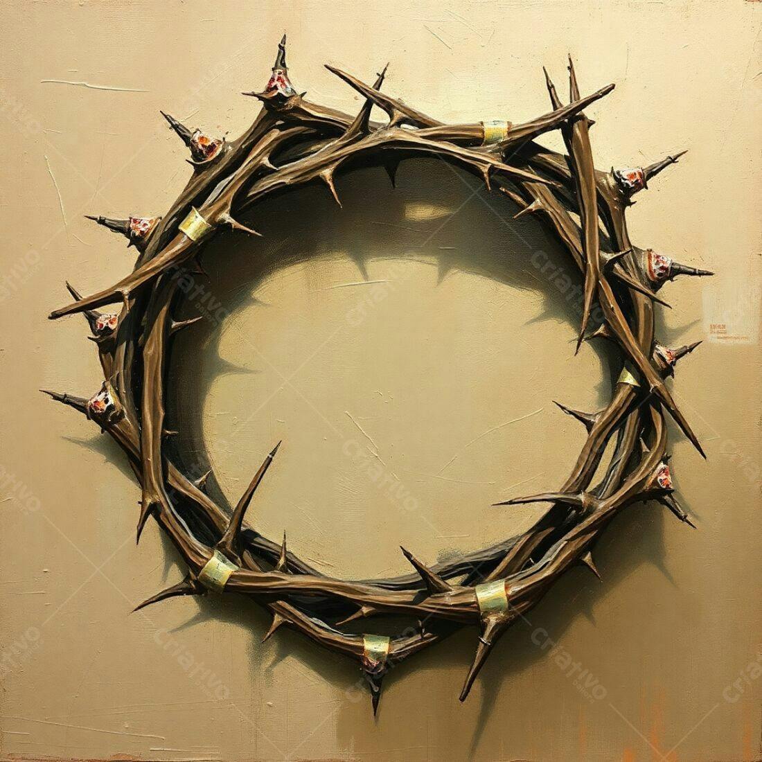 Coroa de Espinhos Arte Sacra Detalhes
