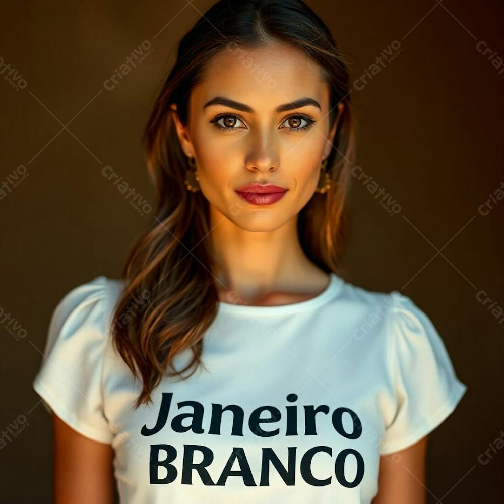 A Professional Fine Art Photograph, Associated Press Style, Featuring A Woman In A White Dress Representing The Janeiro Branco Campaign. Warm, Slightly Dark Tones With Soft, Gentle Lighting. Natural Earth Tones, Bro