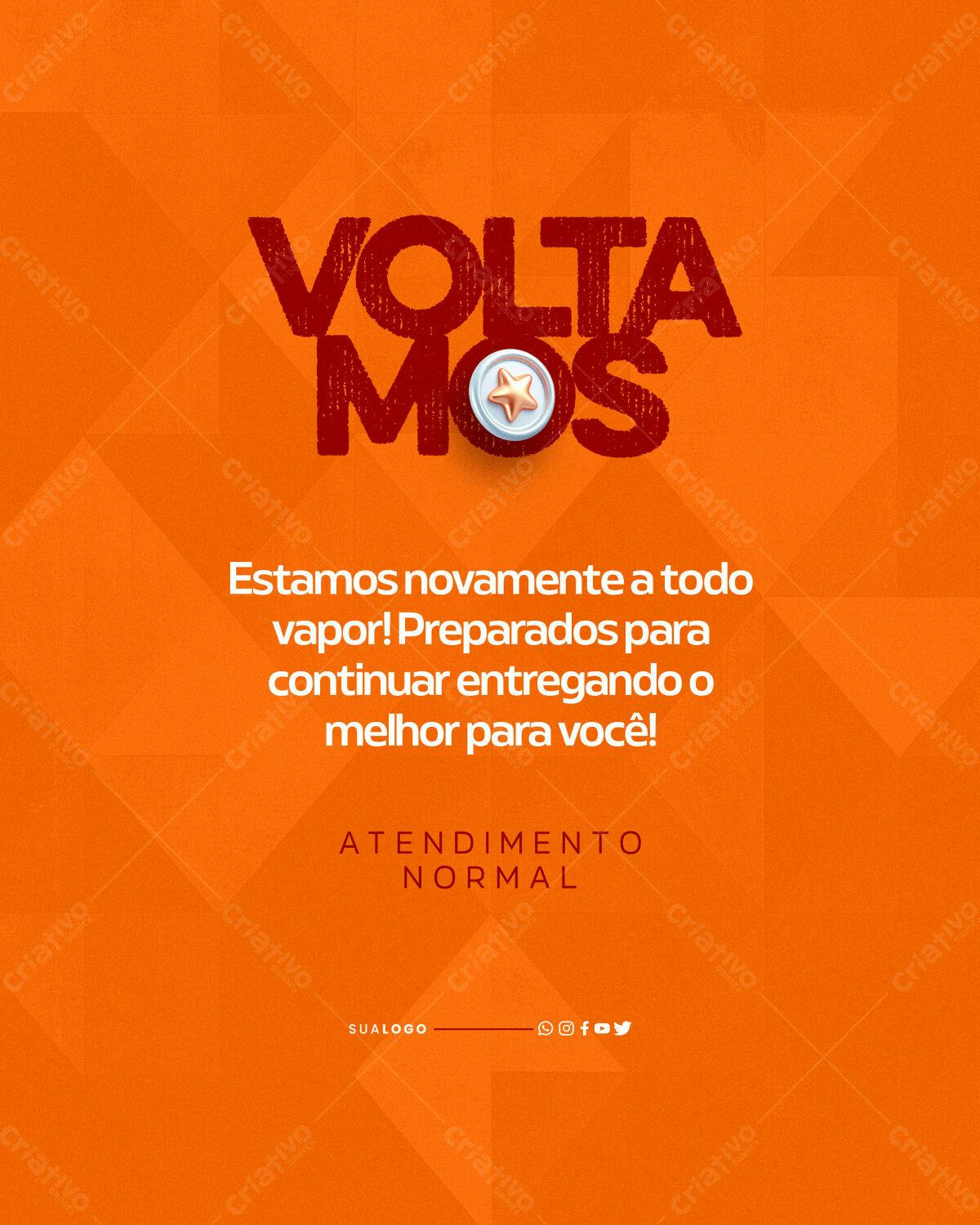 Anúncio de Retorno PSD Editável